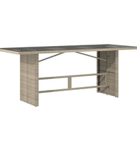 9-tlg. Garten-Essgruppe mit Kissen Hellgrau Poly Rattan