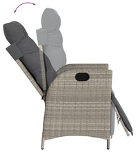 9-tlg. Garten-Essgruppe mit Kissen Hellgrau Poly Rattan