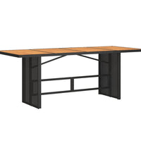 9-tlg. Garten-Essgruppe mit Kissen Schwarz Poly Rattan