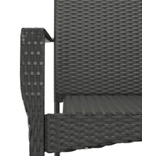 9-tlg. Garten-Essgruppe mit Kissen Schwarz Poly Rattan
