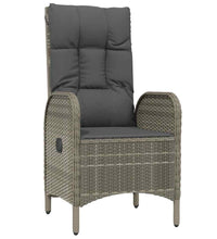 9-tlg. Garten-Essgruppe mit Kissen Grau Poly Rattan