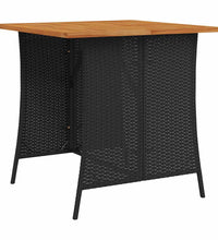 6tlg. Garten-Sofagarnitur mit Kissen L-Form Schwarz Poly Rattan