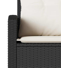6tlg. Garten-Sofagarnitur mit Kissen L-Form Schwarz Poly Rattan