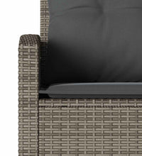 6-tlg. Garten-Sofagarnitur mit Kissen L-Form Grau Poly Rattan