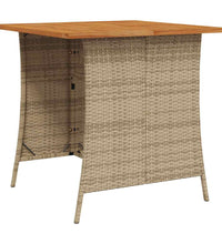 6-tlg. Garten-Sofagarnitur mit Kissen L-Form Beige Poly Rattan