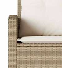6-tlg. Garten-Sofagarnitur mit Kissen L-Form Beige Poly Rattan