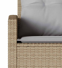 6-tlg. Garten-Sofagarnitur mit Kissen L-Form Beige Poly Rattan