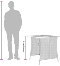 6-tlg. Garten-Sofagarnitur mit Kissen L-Form Grau Poly Rattan