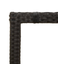 Gartentisch mit Glasplatte Schwarz 150x90x75 cm Poly Rattan