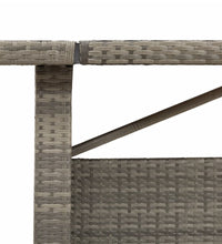 Gartentisch mit Akazienholz-Platte Grau 240x90x75cm Poly Rattan