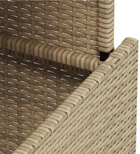 Gartentisch Beige 100x55x73 cm Poly Rattan und Akazienholz