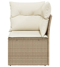 Garten-Ecksofa mit Kissen Beige Poly Rattan