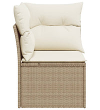 Garten-Ecksofa mit Kissen Beige Poly Rattan