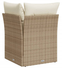 Garten-Ecksofa mit Kissen Beige Poly Rattan