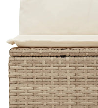 Garten-Ecksofa mit Kissen Beige Poly Rattan