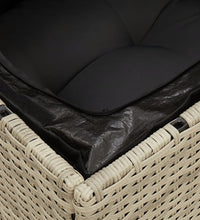 Garten-Ecksofa mit Kissen Hellgrau Poly Rattan