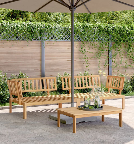 Garten-Ecksofas aus Paletten 2 Stk. Massivholz Akazie