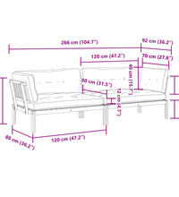 Garten-Ecksofas aus Paletten 2 Stk mit Kissen Massivholz Akazie