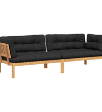 Garten-Ecksofas aus Paletten 2 Stk mit Kissen Massivholz Akazie