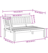 Garten-Ecksofa aus Paletten Massivholz Akazie