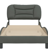 Bettgestell ohne Matratze Dunkelgrau 80x200 cm Stoff