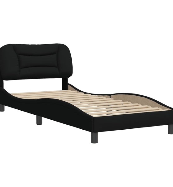 Bettgestell ohne Matratze Schwarz 80x200 cm Stoff