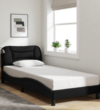 Bettgestell ohne Matratze Schwarz 80x200 cm Stoff