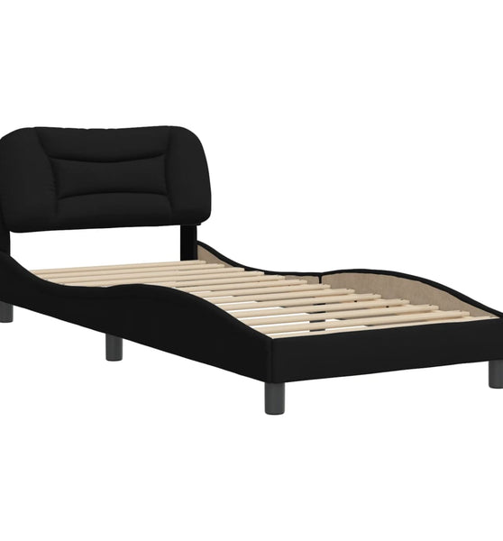 Bettgestell ohne Matratze Schwarz 90x190 cm Stoff