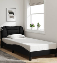 Bettgestell ohne Matratze Schwarz 90x190 cm Stoff