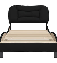 Bettgestell ohne Matratze Schwarz 90x190 cm Stoff