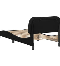 Bettgestell ohne Matratze Schwarz 90x190 cm Stoff