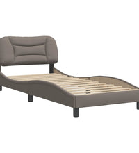 Bettgestell ohne Matratze Taupe 90x190 cm Stoff