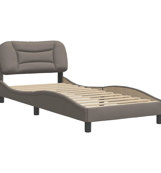 Bettgestell ohne Matratze Taupe 90x190 cm Stoff