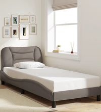 Bettgestell ohne Matratze Taupe 90x190 cm Stoff