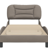 Bettgestell ohne Matratze Taupe 90x190 cm Stoff