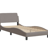 Bettgestell ohne Matratze Taupe 90x190 cm Stoff