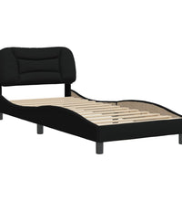 Bettgestell ohne Matratze Schwarz 90x200 cm Stoff