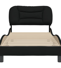 Bettgestell ohne Matratze Schwarz 90x200 cm Stoff