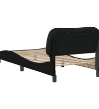 Bettgestell ohne Matratze Schwarz 90x200 cm Stoff