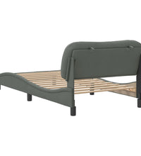 Bettgestell ohne Matratze Dunkelgrau 100x200 cm Stoff