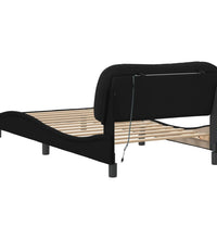 Bettgestell ohne Matratze Schwarz 100x200 cm Stoff