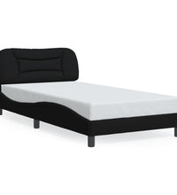 Bettgestell ohne Matratze Schwarz 100x200 cm Stoff