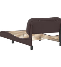 Bettgestell ohne Matratze Dunkelbraun 100x200 cm Stoff