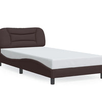 Bettgestell ohne Matratze Dunkelbraun 100x200 cm Stoff