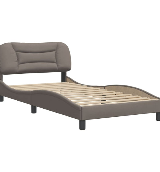 Bettgestell ohne Matratze Taupe 100x200 cm Stoff