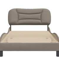 Bettgestell ohne Matratze Taupe 100x200 cm Stoff