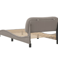 Bettgestell ohne Matratze Taupe 100x200 cm Stoff