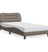 Bettgestell ohne Matratze Taupe 100x200 cm Stoff