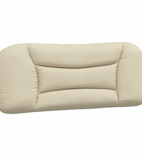 Bettgestell ohne Matratze Creme 100x200 cm Stoff