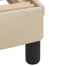 Bettgestell ohne Matratze Creme 100x200 cm Stoff